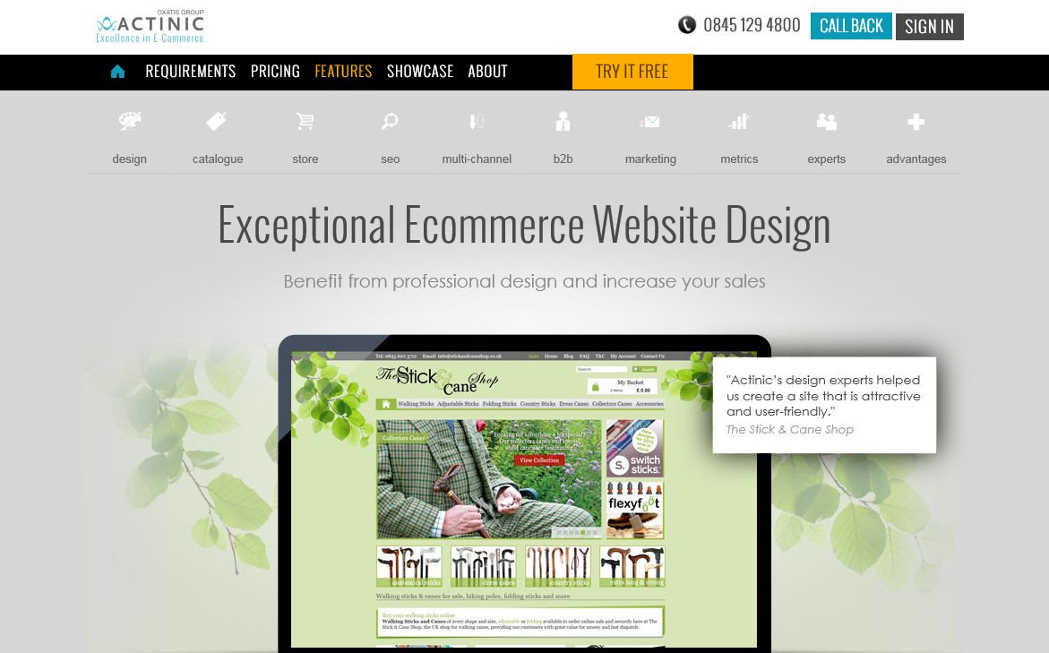 Landing page Landing page